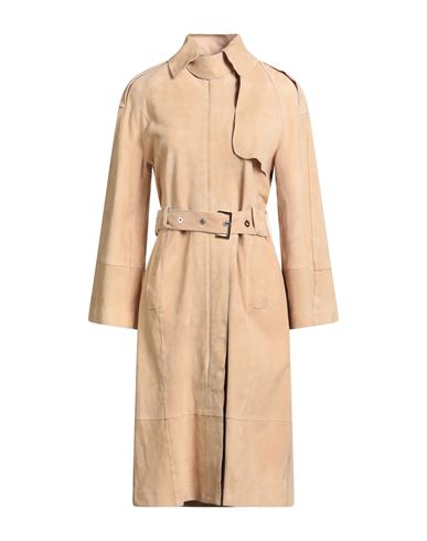 Dondup Woman Overcoat & Trench Coat Beige Size 6 Lambskin In Neutral
