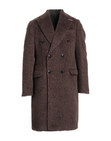 Brera Man Coat Dark Brown Size 42 Acrylic, Polyester, Mohair Wool, Alpaca Wool, Wool In Brown