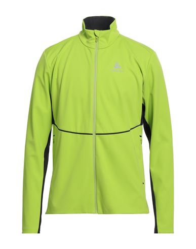 Odlo Man Jacket Lime Green Size Xl Polyester, Polyurethane In Green