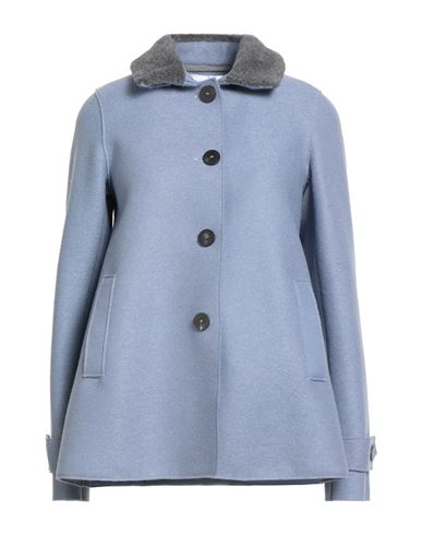 Harris Wharf London Woman Coat Sky Blue Size 4 Virgin Wool In Multi