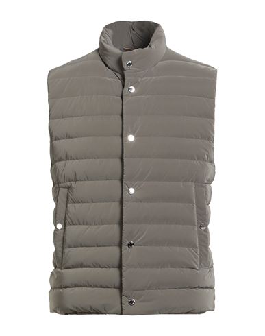Moorer Man Vest Khaki Size 46 Polyamide, Polyester In Gray
