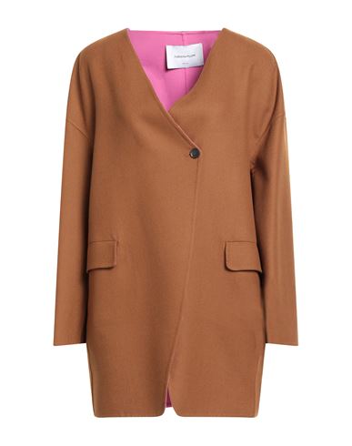 Fabiana Filippi Woman Coat Brown Size 4 Virgin Wool, Silk, Polyamide In Brown