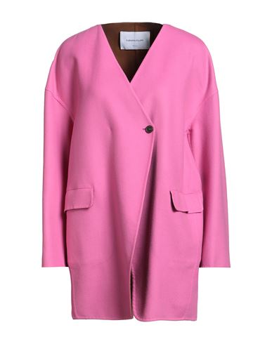 Fabiana Filippi Woman Coat Fuchsia Size 4 Virgin Wool, Silk, Polyamide In Pink