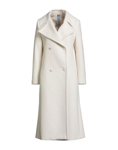Guttha Woman Coat Ivory Size 8 Polyester, Viscose, Elastane In White
