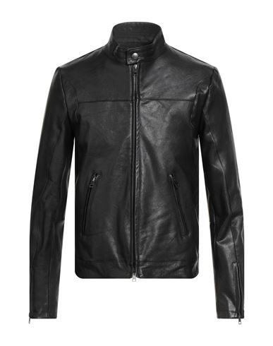 Street Leathers Man Jacket Black Size Xxl Leather In Black