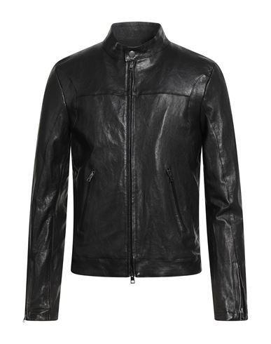 Street Leathers Man Jacket Black Size Xxl Leather In Black