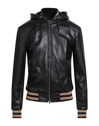 Street Leathers Man Jacket Black Size Xxl Leather In Black