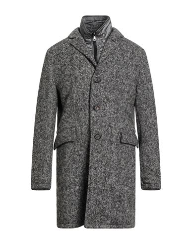 Mabrun Man Coat Charcoal Size 40 Virgin Wool In Gray