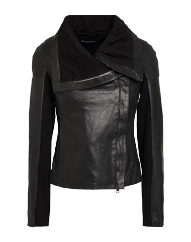 Street Leathers Woman Jacket Black Size S Leather, Viscose, Nylon, Elastane