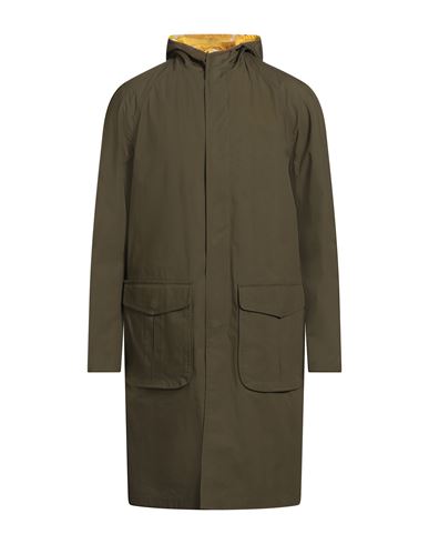 Kired Man Overcoat & Trench Coat Military Green Size 40 Cotton, Elastane In Green
