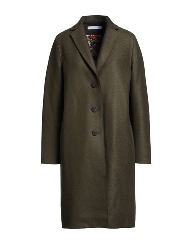 Harris Wharf London Woman Coat Military Green Size 4 Virgin Wool In Brown