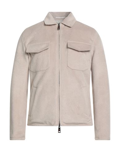 Kired Man Jacket Ivory Size 46 Polyester, Acrylic, Wool In Brown