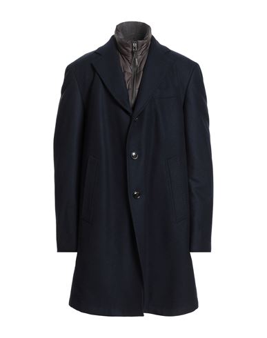 Windsor . Man Coat Midnight Blue Size 48 Wool, Polyamide, Cashmere, Viscose In Black