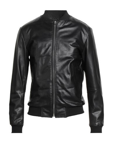 Street Leathers Man Jacket Black Size Xl Leather In Black