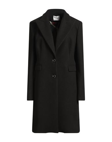 Cafènoir Woman Coat Black Size 12 Polyester In Black