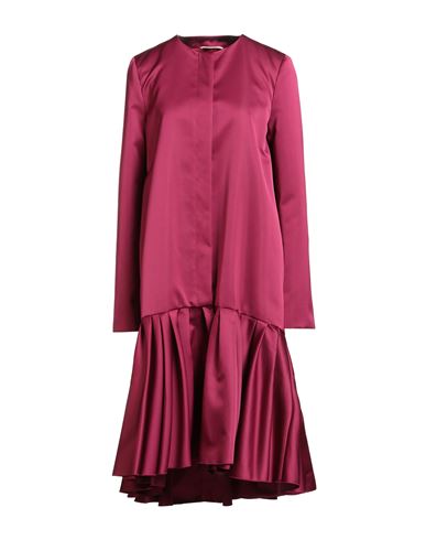 Rochas Woman Overcoat & Trench Coat Garnet Size 4 Polyester In Pink