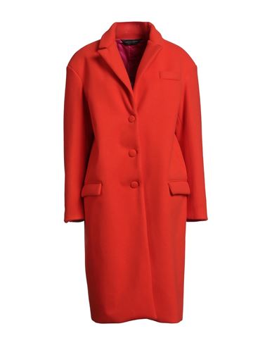 Andrea Turchi Woman Coat Orange Size 8 Polyester In Orange