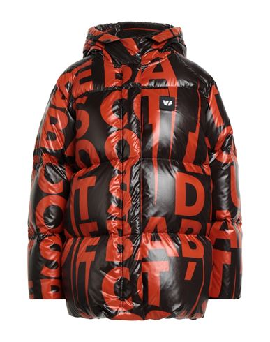 Venera Arapu Woman Puffer Orange Size S Polyester In Black