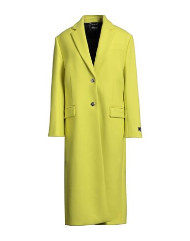 Versace Woman Coat Lime Green Size 10 Wool, Polyamide, Acetate, Viscose In Green