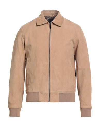 Theory Man Jacket Camel Size L Lambskin In Gold