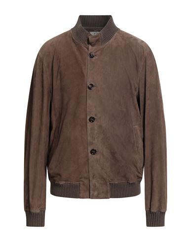 Kired Man Jacket Brown Size 46 Lambskin In Brown