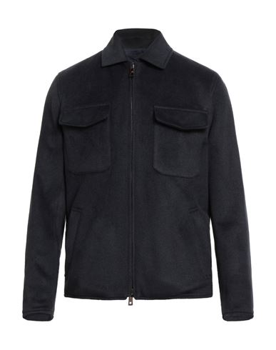 Kired Man Jacket Navy Size 46 Polyester, Acrylic, Wool In Black
