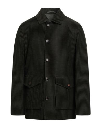 Kired Man Jacket Military Green Size 42 Cotton, Wool, Polyamide In Black