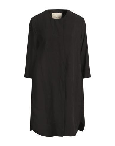 Alessia Santi Woman Overcoat & Trench Coat Black Size 6 Viscose, Linen In Black