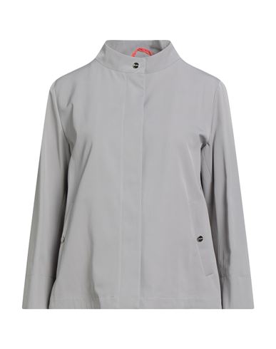 Herno Woman Jacket Grey Size 4 Polyester, Cotton In Gray