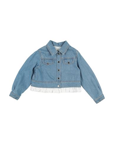 Elisabetta Franchi La Mia Bambina Toddler Girl Denim Outerwear Blue Size 5 Cotton, Polyester In Blue