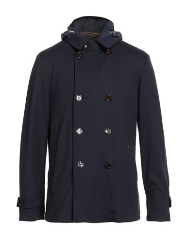 Moorer Man Overcoat & Trench Coat Midnight Blue Size 42 Viscose, Polyamide, Elastane In Blue