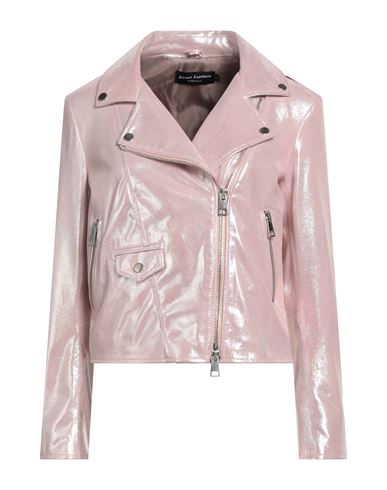 Street Leathers Woman Jacket Pink Size M Leather In Pink