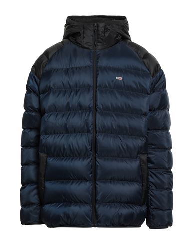 Tommy Jeans Man Puffer Navy Size Xxl Polyester In Blue