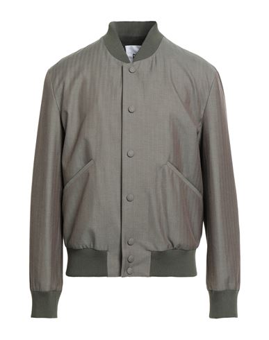 Pt Torino Man Jacket Military Green Size 40 Cotton, Silk In Green