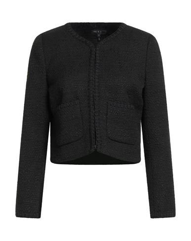Rag & Bone Woman Jacket Black Size 6 Polyester, Wool In Black