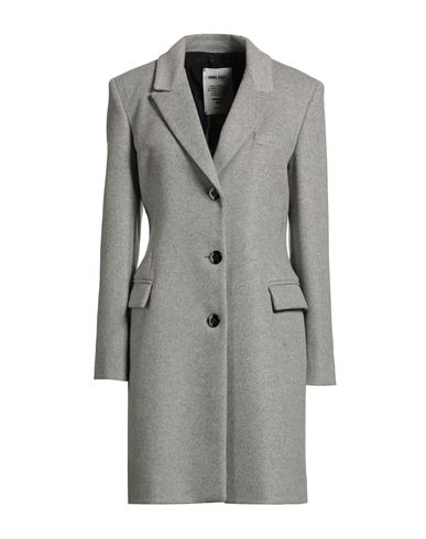 Annie Paris Woman Coat Grey Size 8 Virgin Wool, Polyamide, Cashmere In Gray