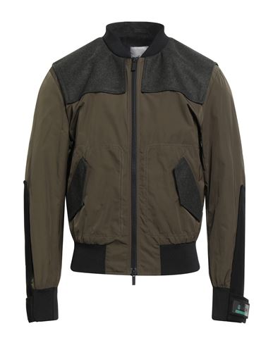 Hogan 3-r Man Jacket Military Green Size S Polyester, Wool, Cashmere, Elastane In Green