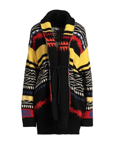 Giada Benincasa Ciao Amore Woman Jacket Black Size M Merino Wool, Mohair Wool, Cashmere, Polyamide In Black