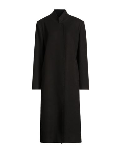 Souvenir Privée Woman Coat Black Size M Polyester, Acrylic, Wool In Black