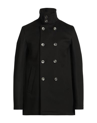 Herno Resort Man Coat Black Size 44 Wool, Cashmere In Black