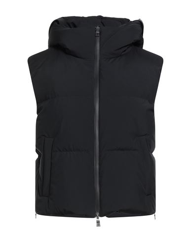 Herno Laminar Woman Vest Black Size 12 Polyester, Ptfe - Polytetrafluoroethylene, Gore-tex In Black