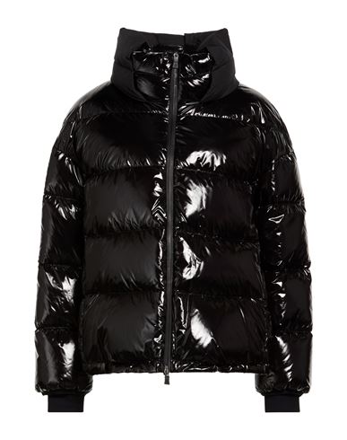 Herno Laminar Woman Puffer Black Size 10 Polyamide, Polyurethane In Animal Print