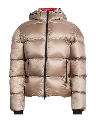 Herno Man Puffer Taupe Size 40 Polyamide In Multi
