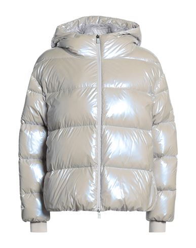 Herno Laminar Woman Puffer Light Grey Size 12 Polyamide In Gray