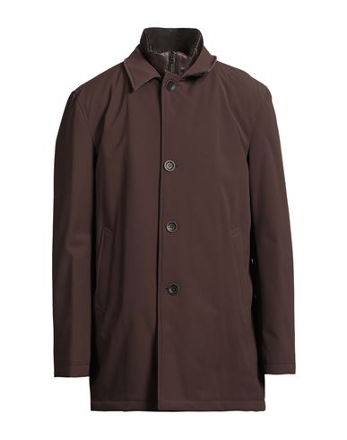 Herno Man Coat Chocolate Brown Size 50 Polyester, Polyurethane In Brown