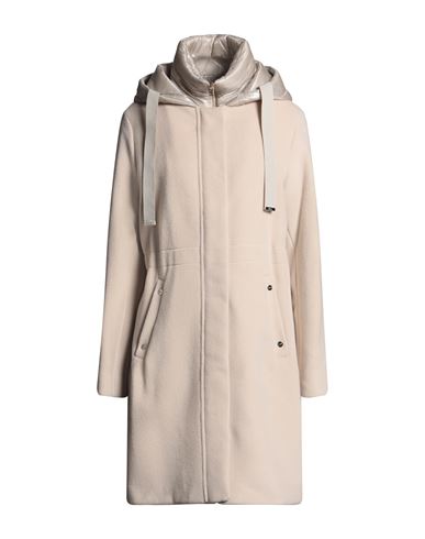 Herno Woman Coat Beige Size 10 Alpaca Wool, Wool, Polyamide In Neutral