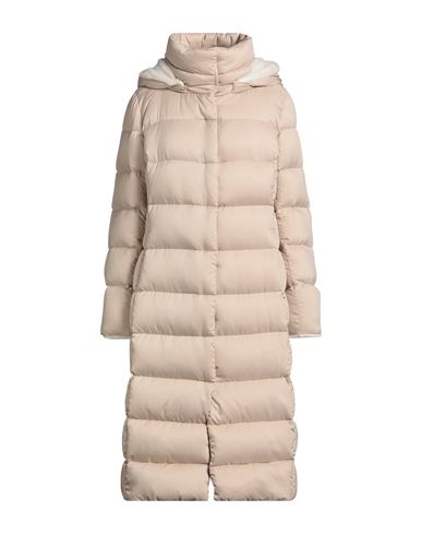 Herno Woman Puffer Beige Size 10 Polyester In Nude