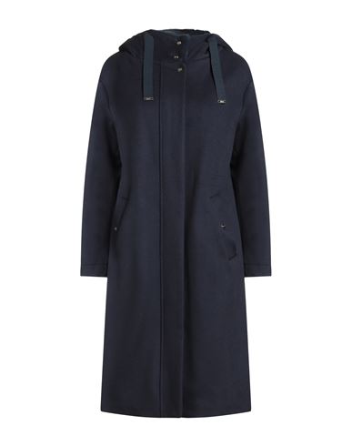 Herno Woman Coat Midnight Blue Size 4 Virgin Wool