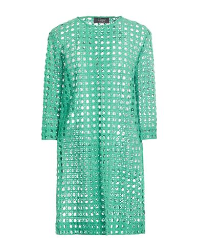 Clips Woman Overcoat & Trench Coat Green Size 10 Cotton, Polyester In Green