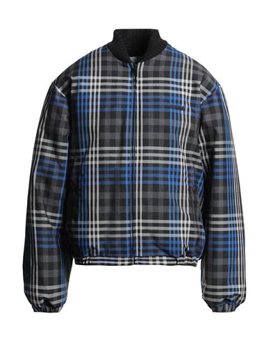 Msgm Man Jacket Azure Size 42 Polyester, Cotton In Blue